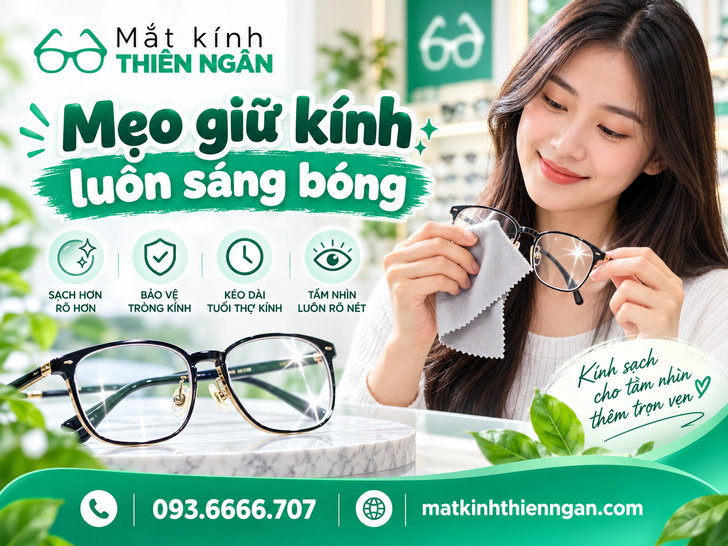 Mẹo giữ kính luôn sáng bóng