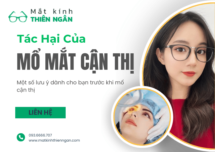 Tác hại của mổ cận thị? một số lưu ý dành cho bạn trước khi mổ cận thị