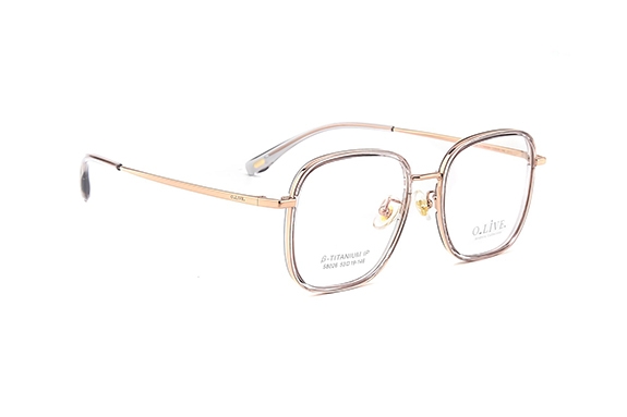 Gọng kính cận Titanium - Olive 58026