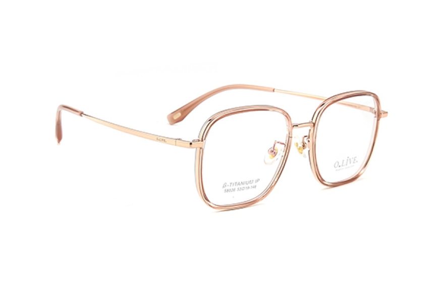 Gọng kính cận Titanium - Olive 58026